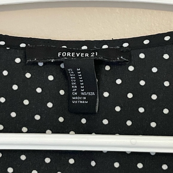 ruched polka dot babydoll blouse tee - Picture 4 of 5